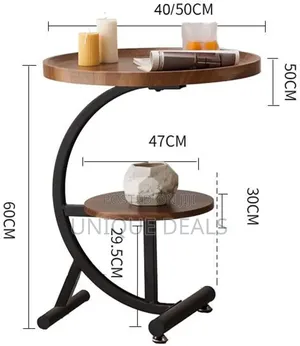 C-Shaped End Table