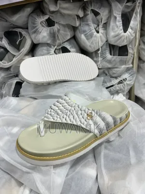 Causal Flip-Flop Sandle, White and Black