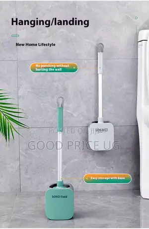 Wall-Mounted Silicone Toilet Brush Set