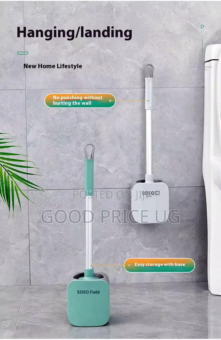 Wall-Mounted Silicone Toilet Brush Set