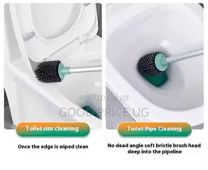 Wall-Mounted Silicone Toilet Brush Set