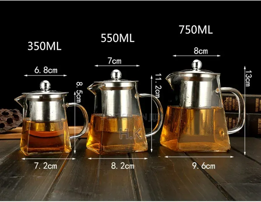 Glass Square Pot (550ml/19oz)