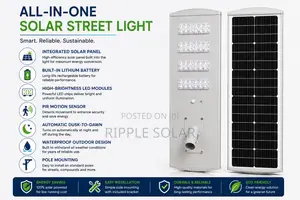 120W All in One Solar Street Light Waterproof Security Lamp