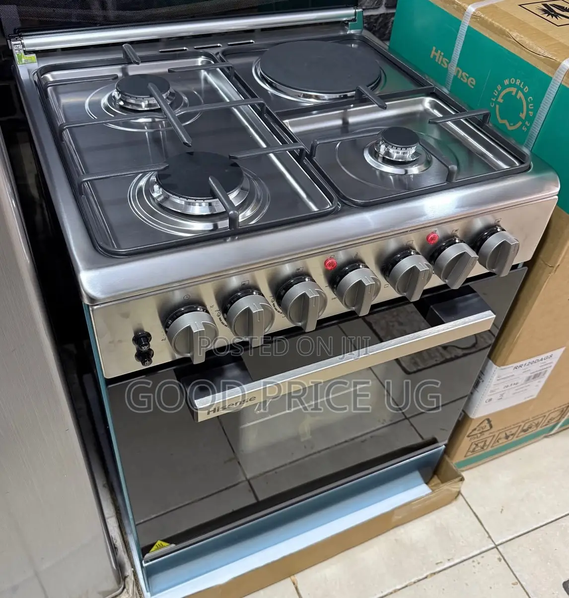 Hisense Hybrid Freestanding Cooker, 3+1 Burner
