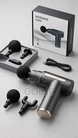 Massage Gun Includes Four Interchangeable Heads.