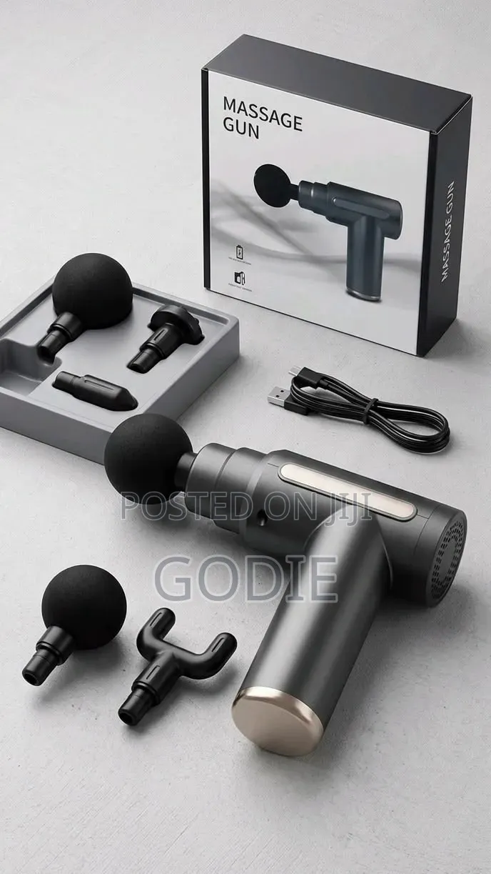 Massage Gun Includes Four Interchangeable Heads.