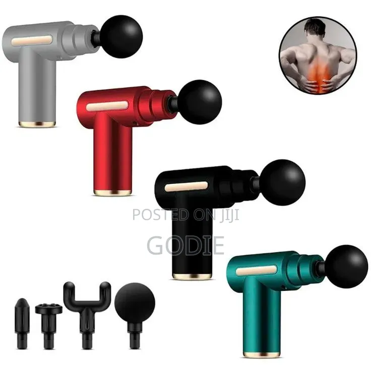 Massage Gun Includes Four Interchangeable Heads.