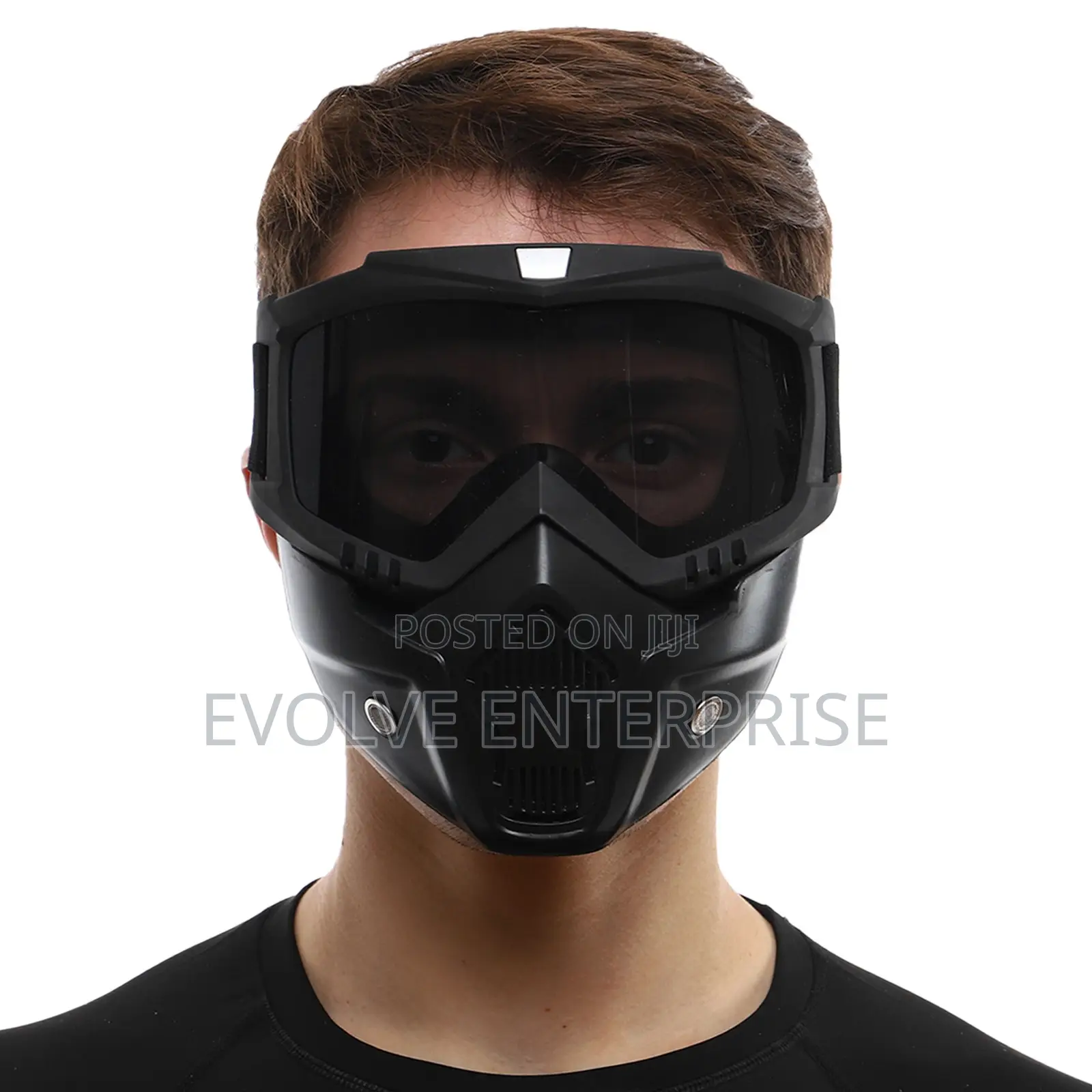 Black Half-Face Protective Mask-Transformer Goggles