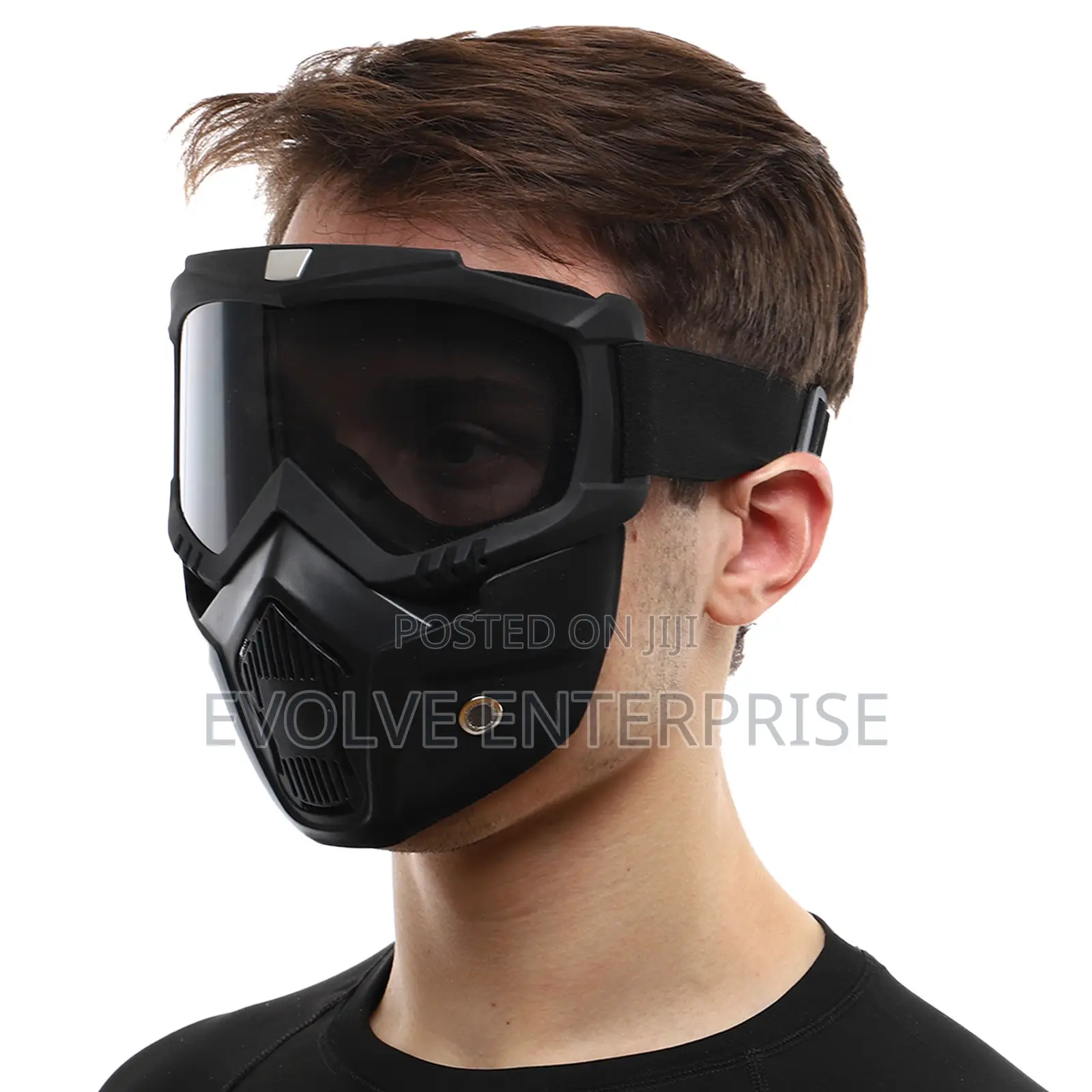 Black Half-Face Protective Mask-Transformer Goggles