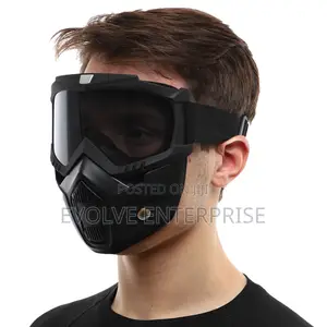 Black Half-Face Protective Mask-Transformer Goggles