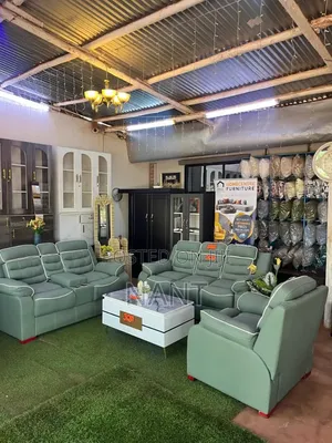 Executive Leather Sofa in Mint Green Now on 30%off