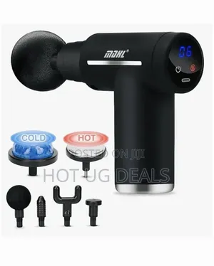 LCD Rechargeable Body Massage Gun With 6 Heads