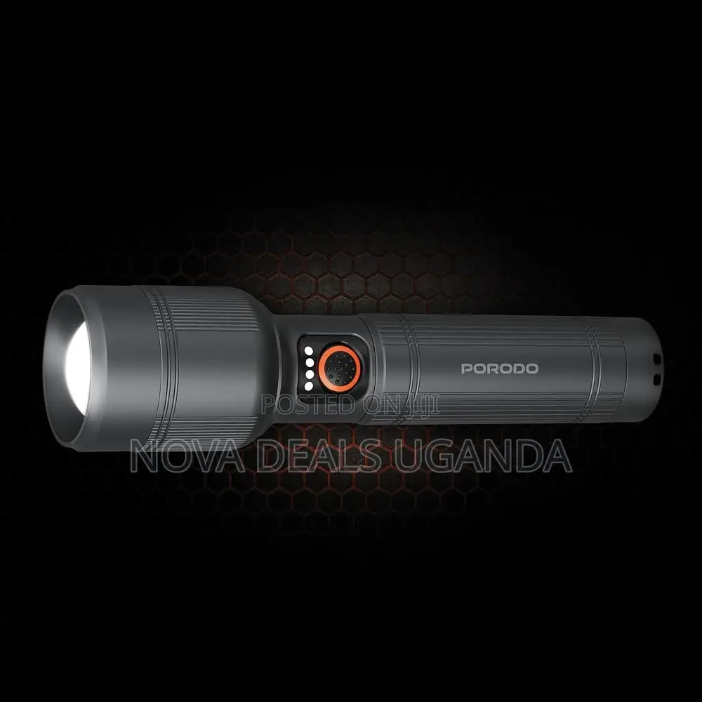 Porodo Lumalite 1200 Rechargeble Flashlight 30W, IPX5, 500M Coverage