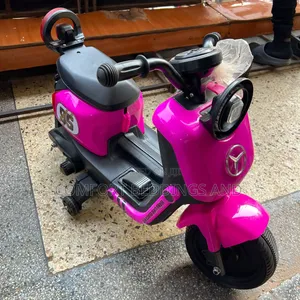 Rechargeable Kids Motorcycle With Side Wheels Pink 1 to 4 Years