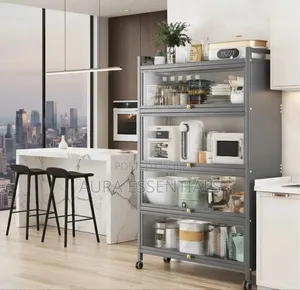 5-Tier Kitchen Cupboard Wardrobe Storage Cabinet