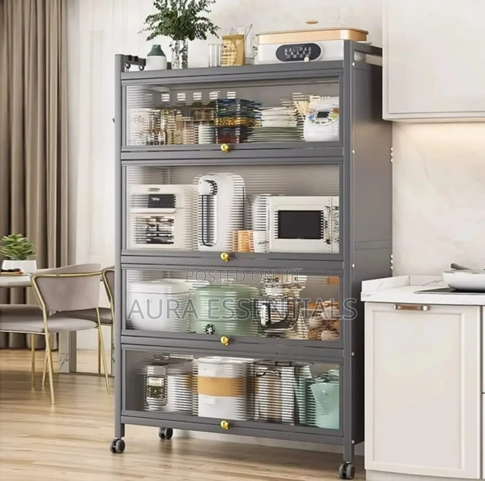 5-Tier Kitchen Cupboard Wardrobe Storage Cabinet