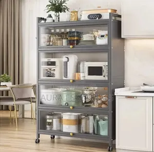 5-Tier Kitchen Cupboard Wardrobe Storage Cabinet