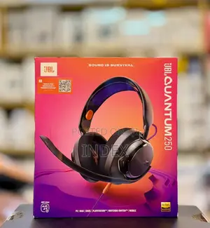 JBL Quantum 250 - Wired Multiplatform Gaming Headset, 50mm Carbon