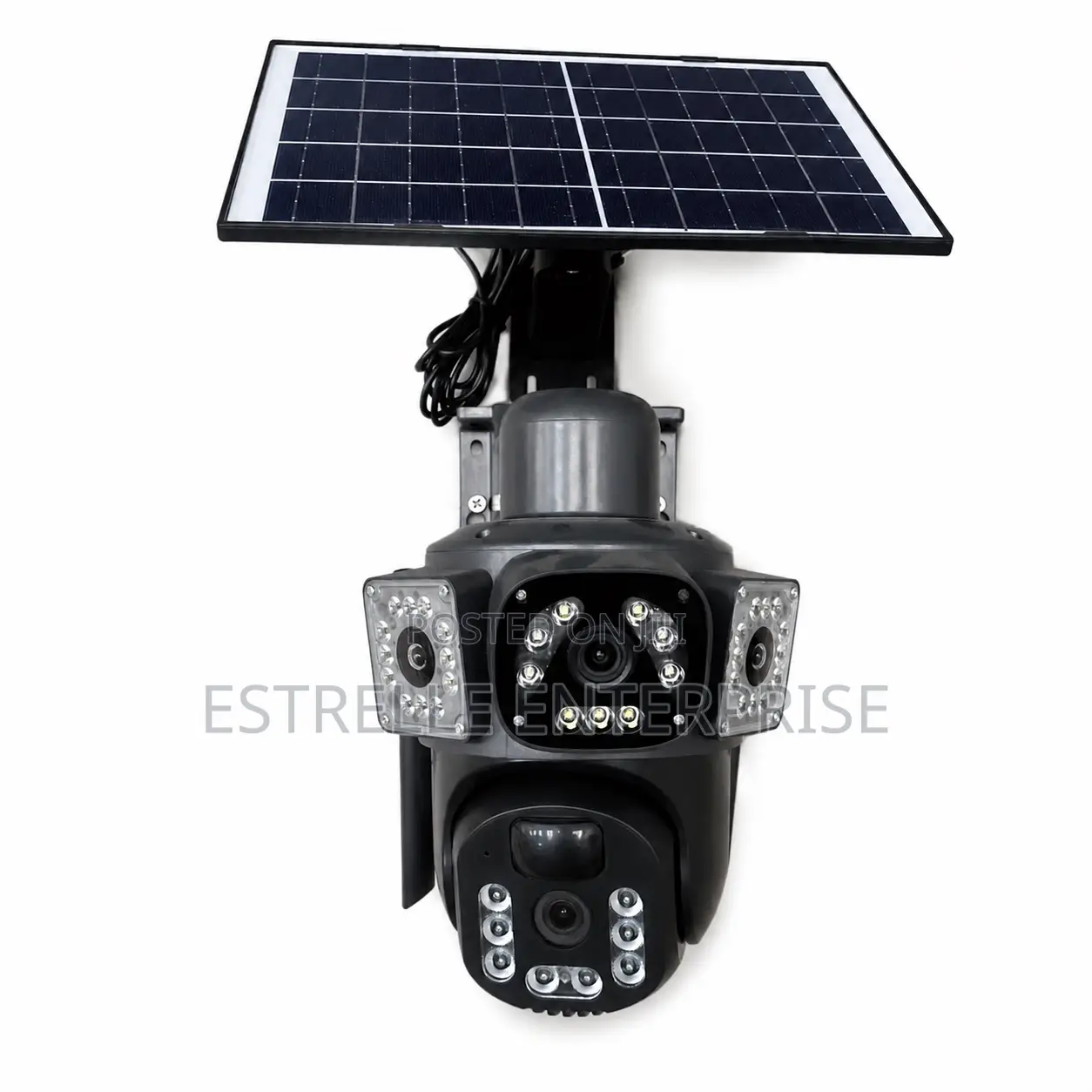 4G Solar CCTV Camera Double Lens With Panel Outdoor Security