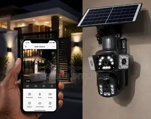 4G Solar CCTV Camera Double Lens With Panel Outdoor Security