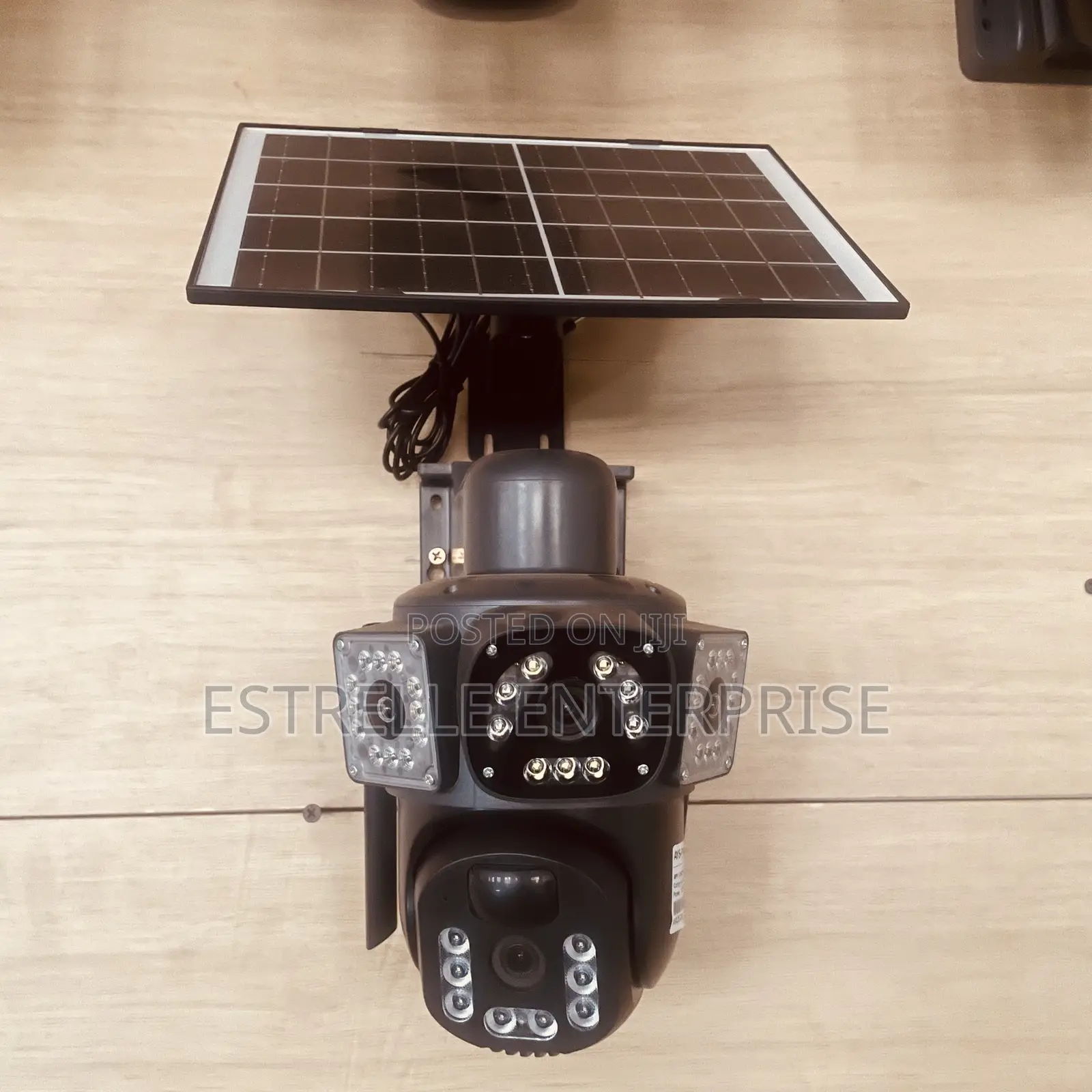 4G Solar CCTV Camera Double Lens With Panel Outdoor Security