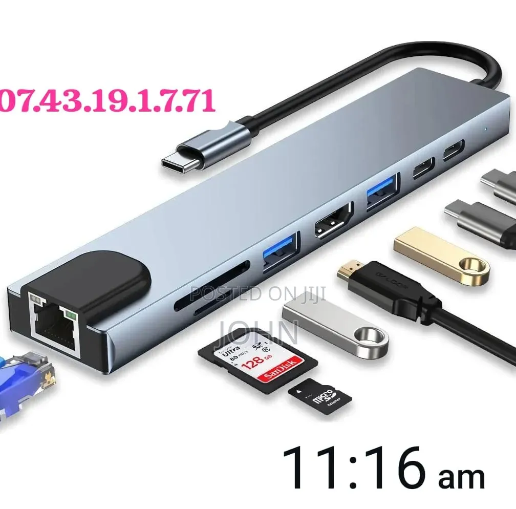 TYPE_C to HDTV 8 in 1