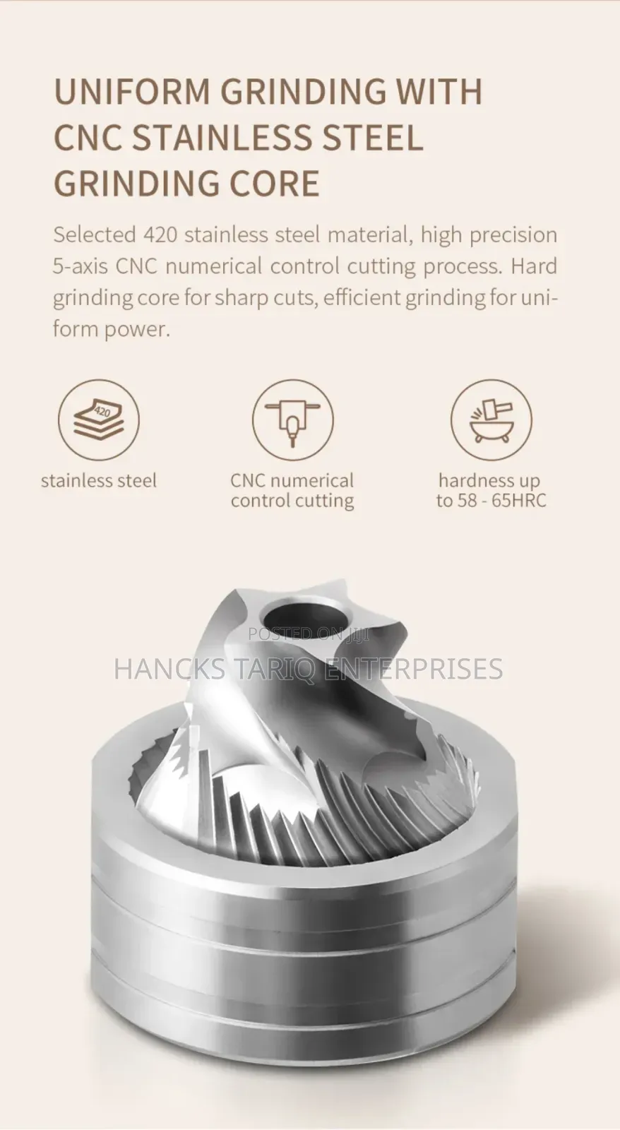 Portable Manual Coffee Grinder – Stainless Steel Grinding Core