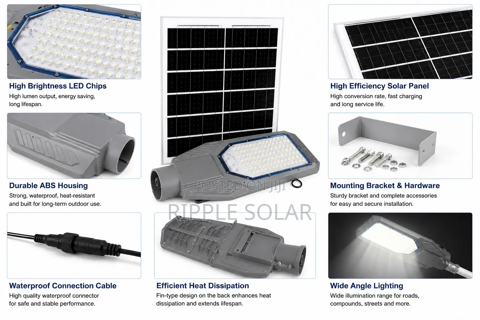 200W Solar Street Light Waterproof Outdoor Security Lamp IP65
