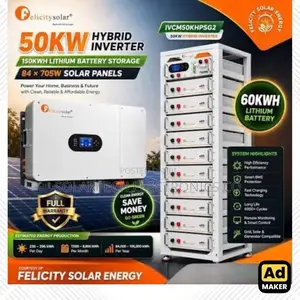 50KW Hybrid Solar System With 60kWh Lithium Battery for Sale