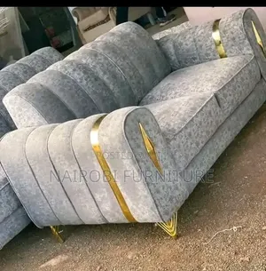 Gray in Gold Piping Chair