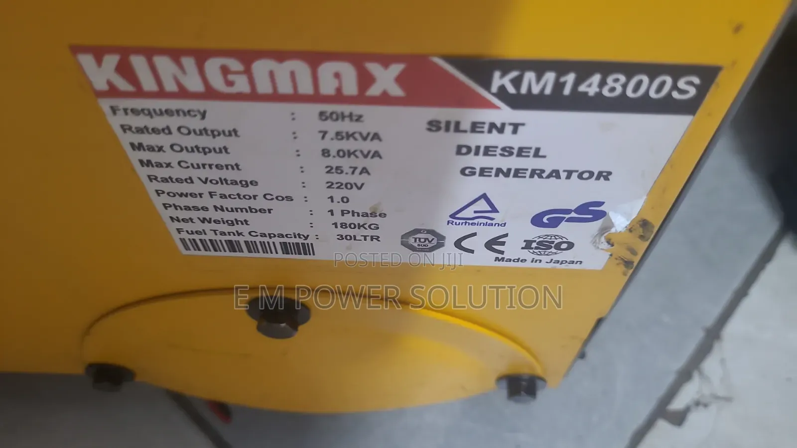 Kingmax Silent Diesel Generator