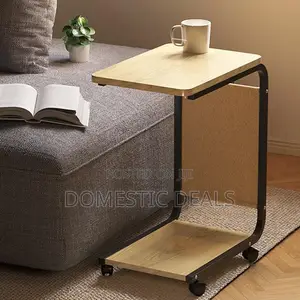 Mobile Side Table With Wheels Pocket