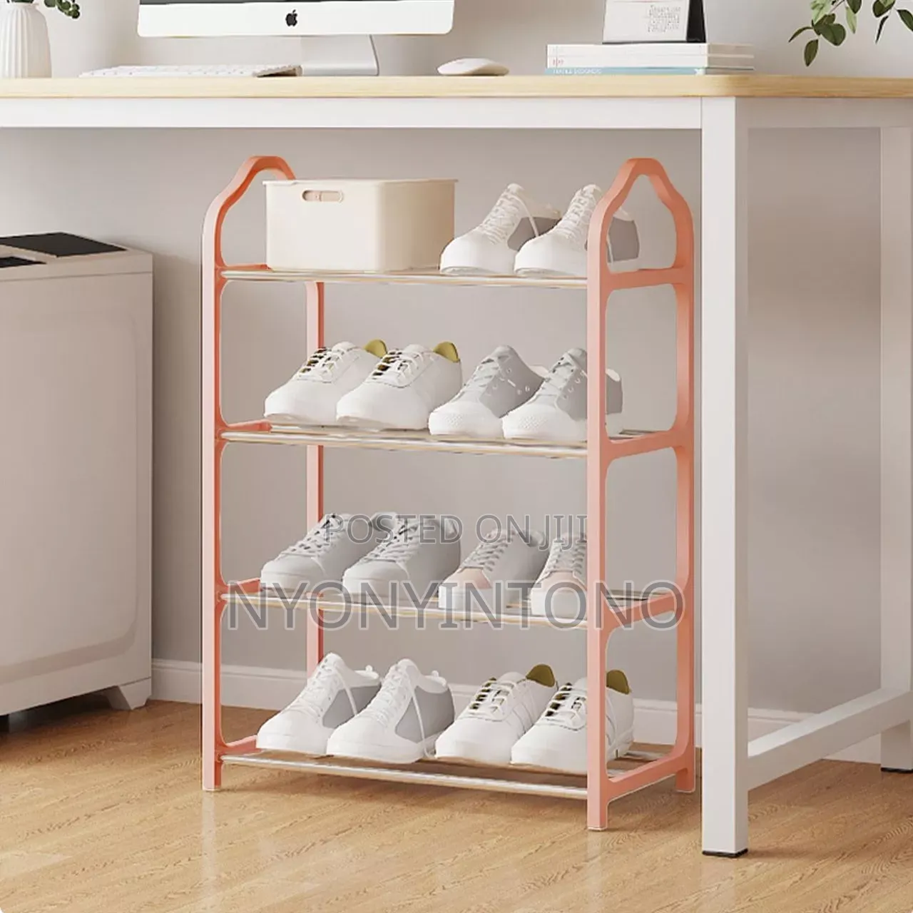 4 Layers Metallic Shoe Rack