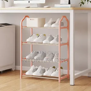 4 Layers Metallic Shoe Rack