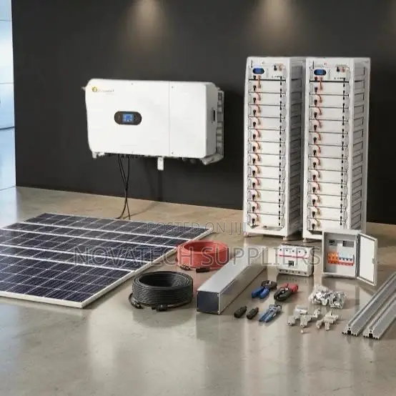 50KW Solar System With 60kWh LiFePO4 Battery Backup Large Solar System