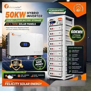 Industrial 50KW Solar Power System With Lithium Battery -Full System