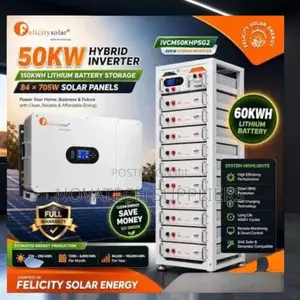 50KW Hybrid Solar Kit With 48 X 580W Solar Panels