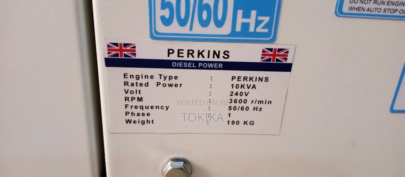 Perkins 10kva Generator P