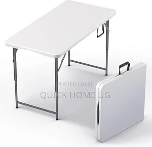 White Portable Foldable Picnic Table,Heavy Duty Foldable Table