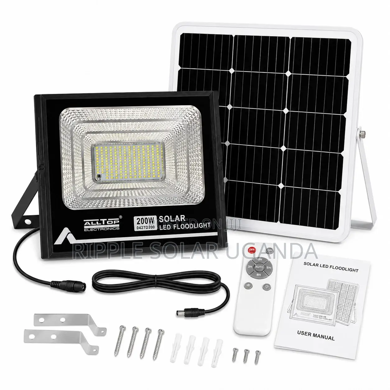 200W Solar Flood Light Waterproof Outdoor Security LED Lamp