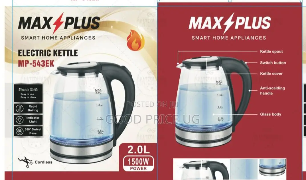 2L Maxplus Boiling Glass Kettle