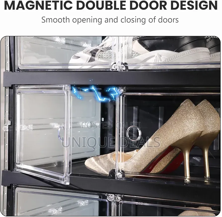 9-Tier, 2-Row Foldable Shoe Rack