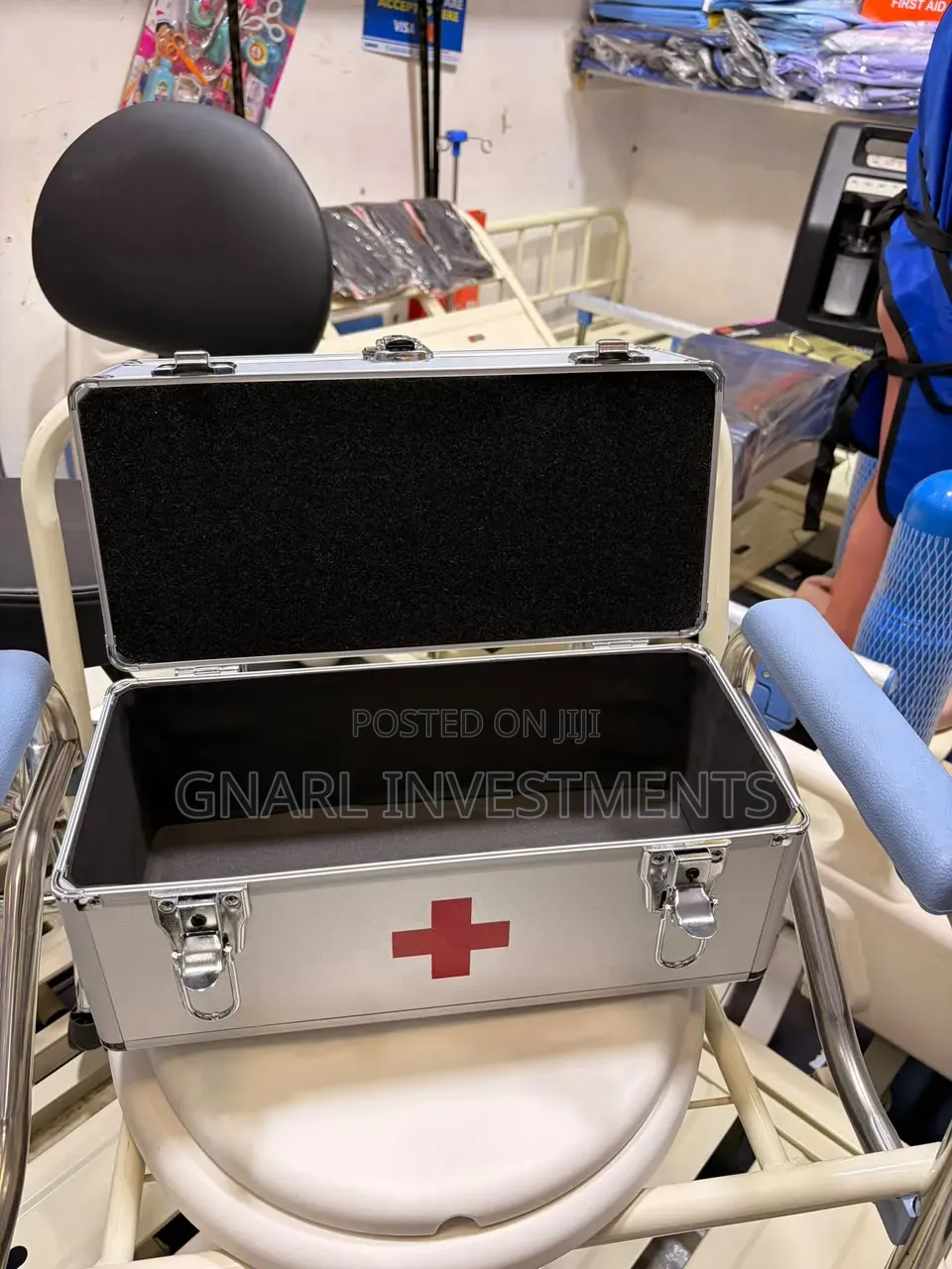 Portable, Empty Aluminum First Aid Kit