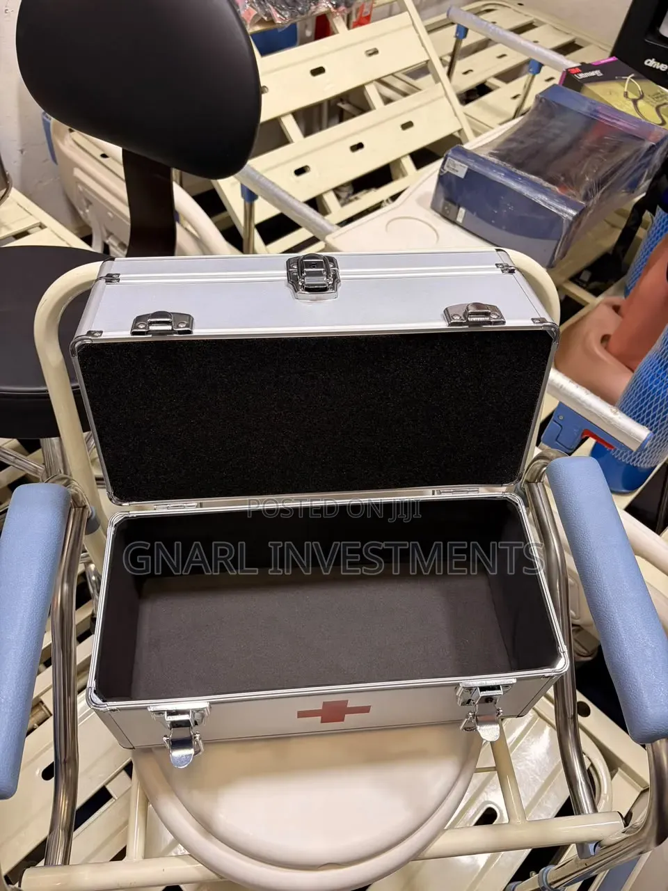 Portable, Empty Aluminum First Aid Kit
