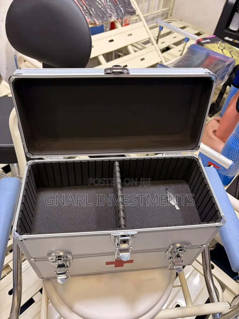 Portable, Empty Aluminum First Aid Kit