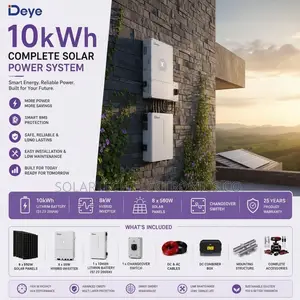 Smart Lithium Solar Backup for Homes- Deye 10kWh Solar System | 8kW