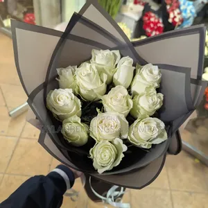 White Dozen Rose Bouquet Deluxe