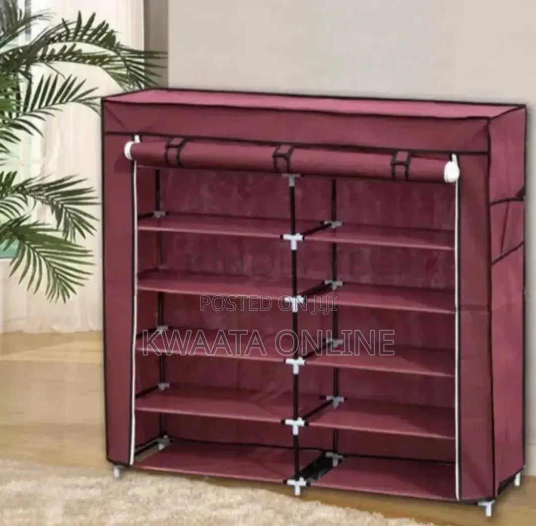 Folding Shoe Rack- Double 6 Layer. Shoe Organiser Multipurpose Rack