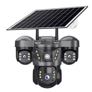 4G 4-Lens Solar-Powered Security Camera