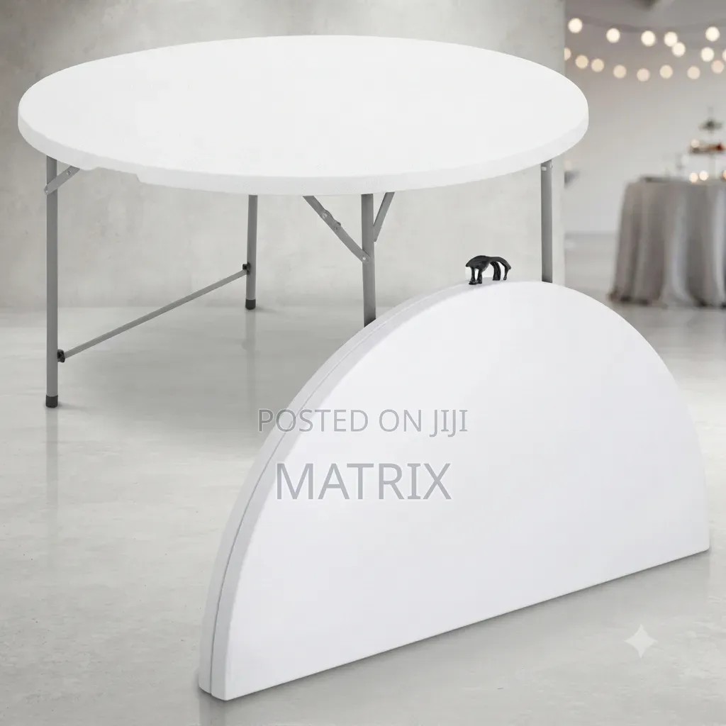 Round Plastic Folding Table Outdoor or Indoor
